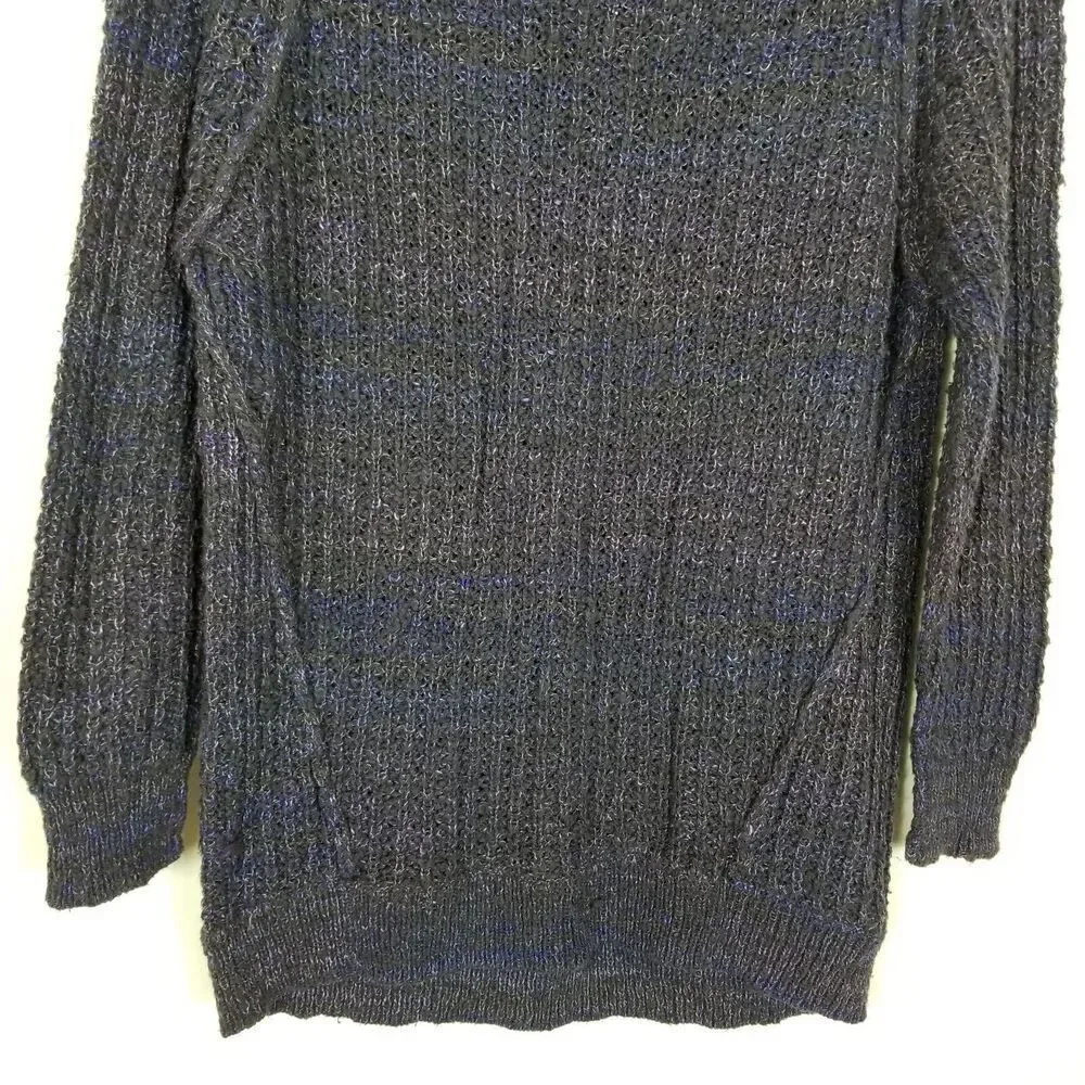 Free People Women Chunky Knit‎ Sweater Pullover Sz S Purple Boho Cozy Cotton